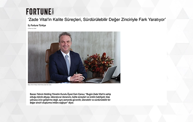 Zade Vital’s quality processes stand out through a sustainable value chain