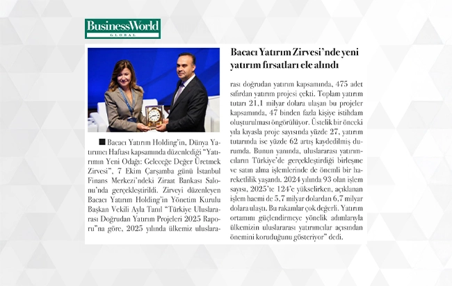 Bacacı Yatırım Zirvesi'nde yeni yatırım fırsatları ele alındı