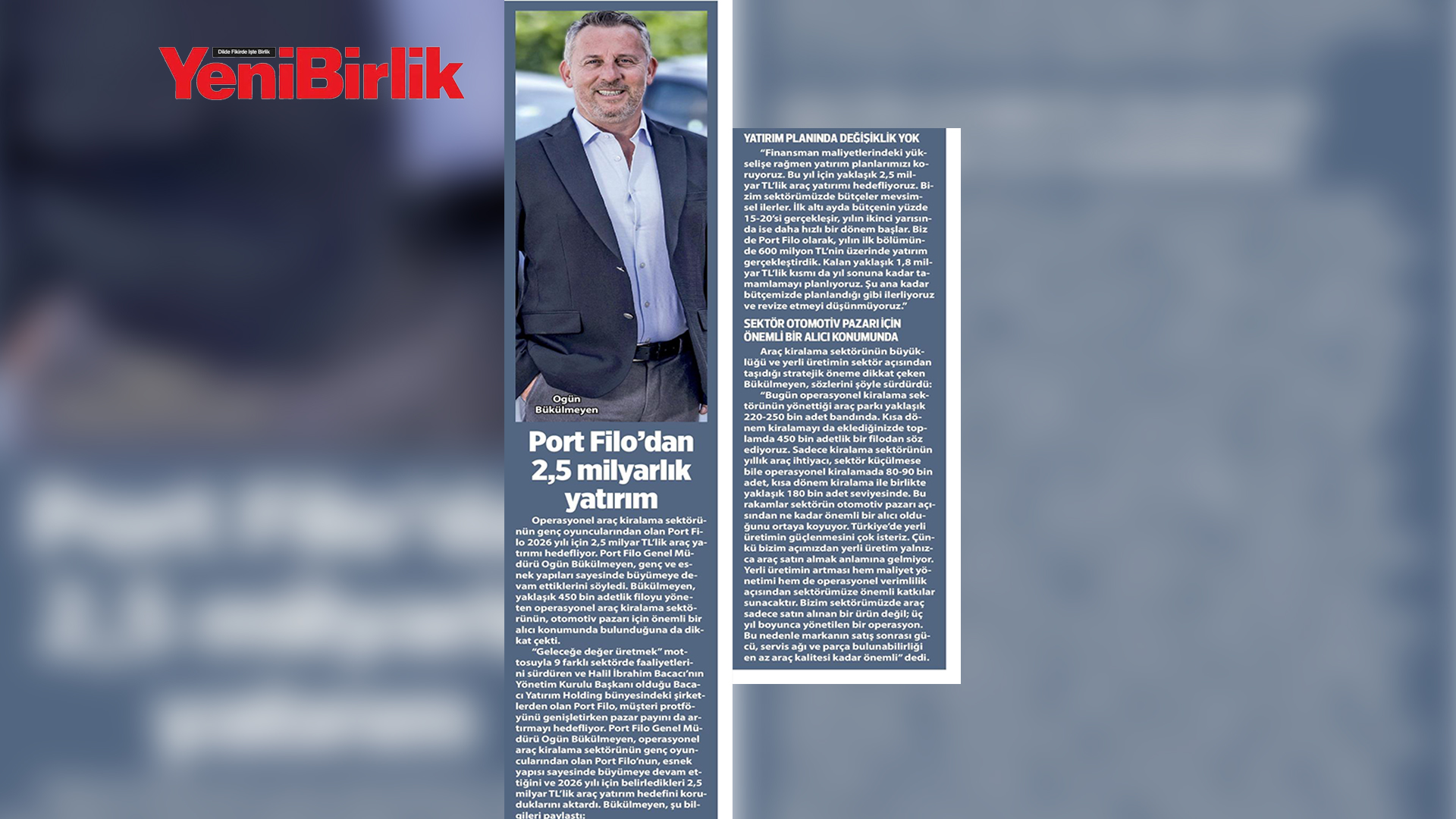 Port Filo'dan 2,5 milyarlık yatırım