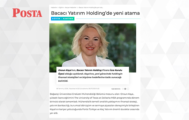 New Appointment at Bacacı Yatırım Holding