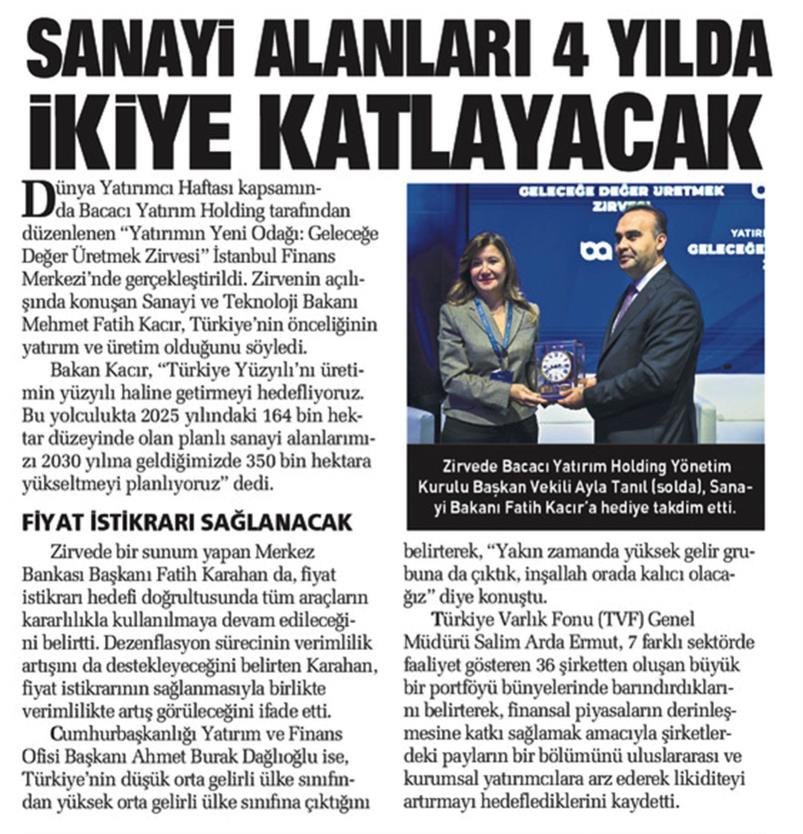 Sanayi alanları 4 yılda ikiye katlanacak