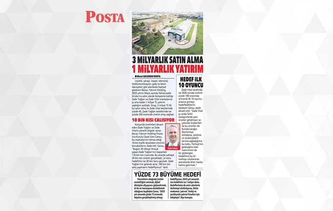 3 milyarlık satın alma 1 milyarlık yatırım