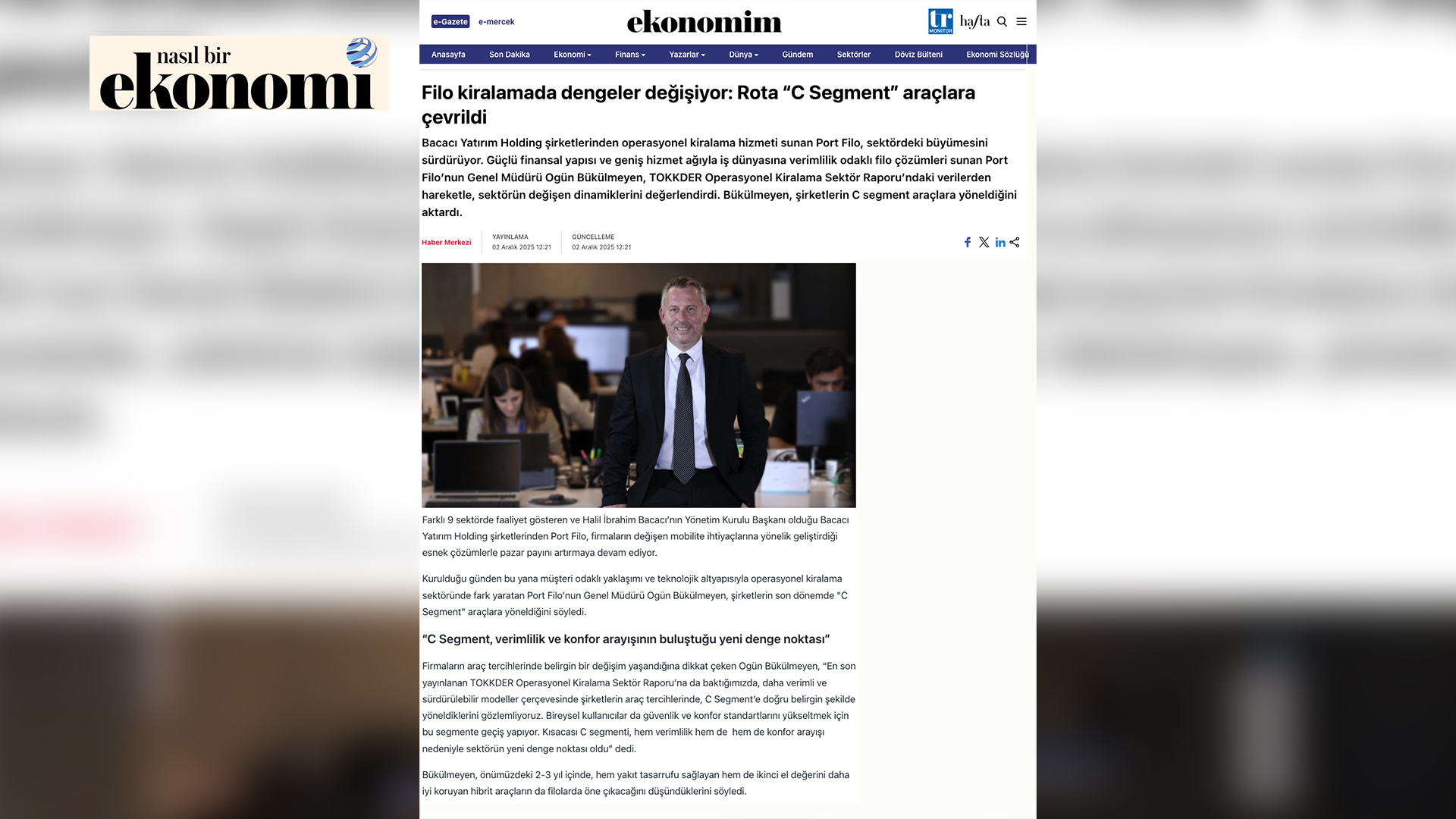 Filo kiralamada dengeler değişiyor: Rota "C Segment" araçlara çevrildi