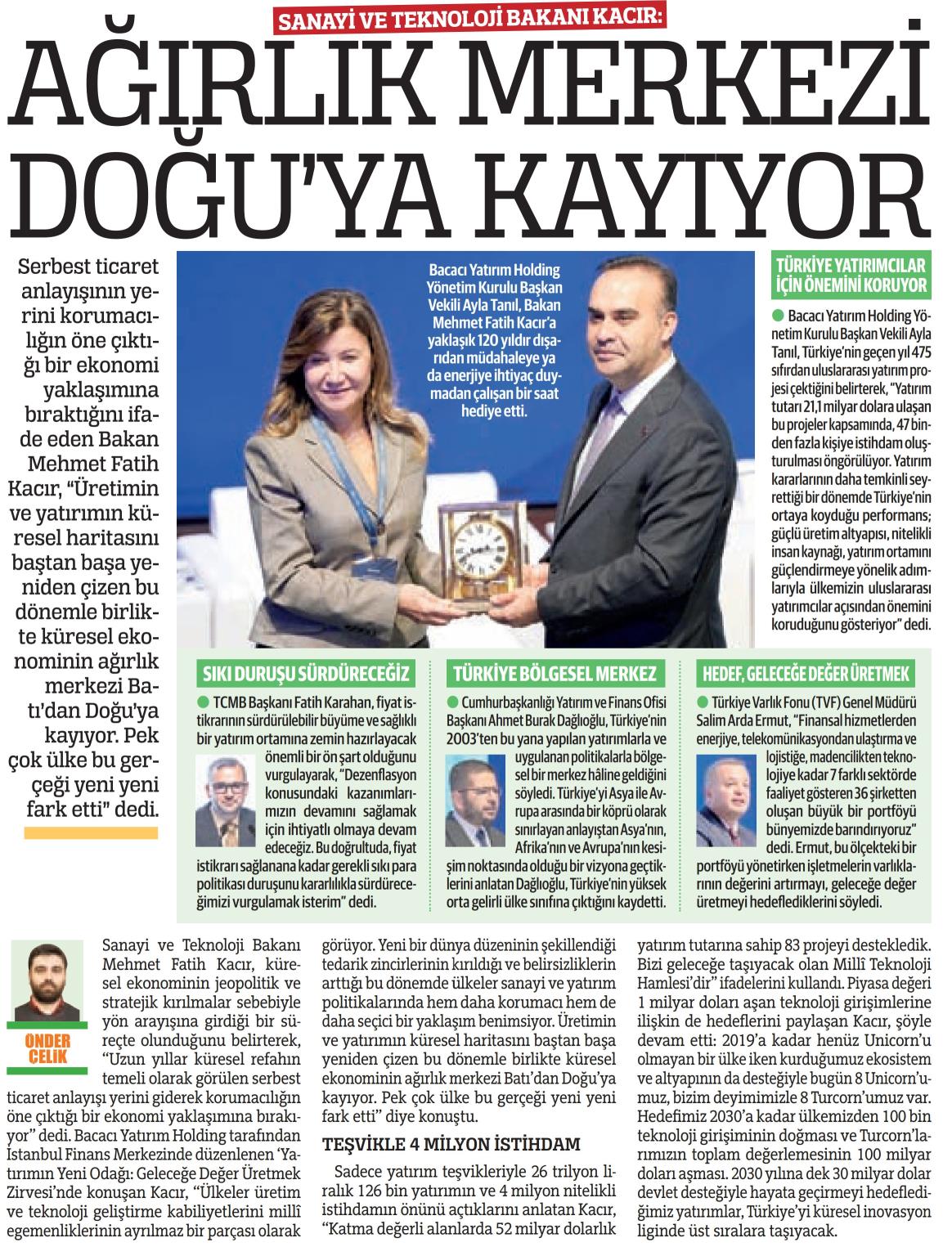 Ağırlık merkezi doğuya kayıyor
