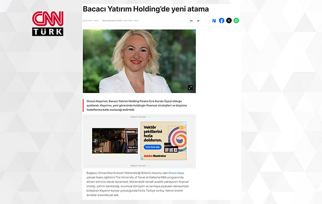 Bacacı Yatırım Holding’de yeni atama