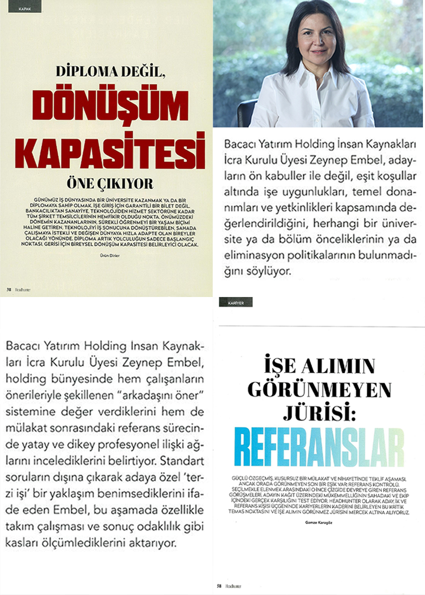 Bacacı Yatırım Holding'in işe alım süreçlerine ilişkin yaklaşımı
