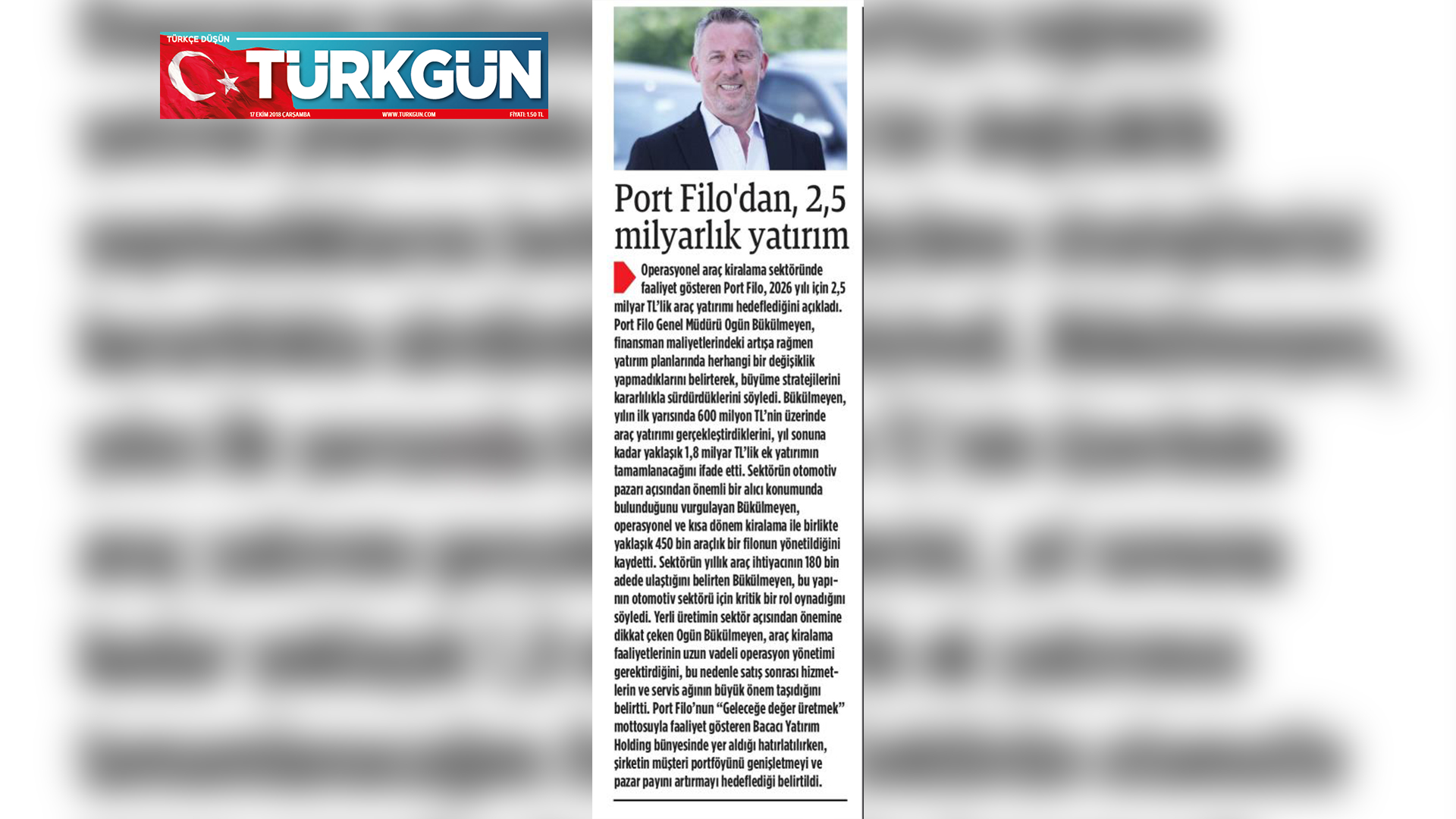 Port Filo'dan, 2,5 milyarlık yatırım