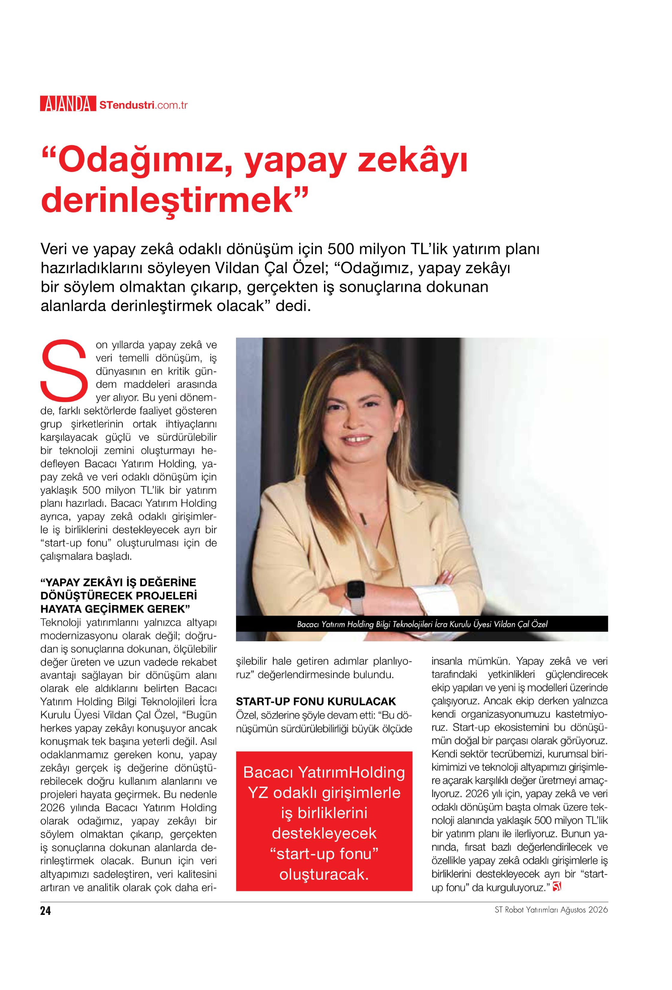 Odağımız yapay zekayı derinleştirmek