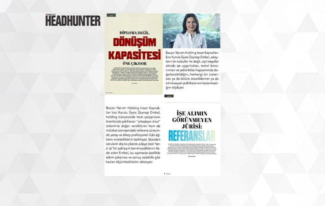 Bacacı Yatırım Holding'in işe alım süreçlerine ilişkin yaklaşımı