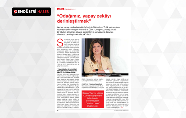 Odağımız yapay zekayı derinleştirmek