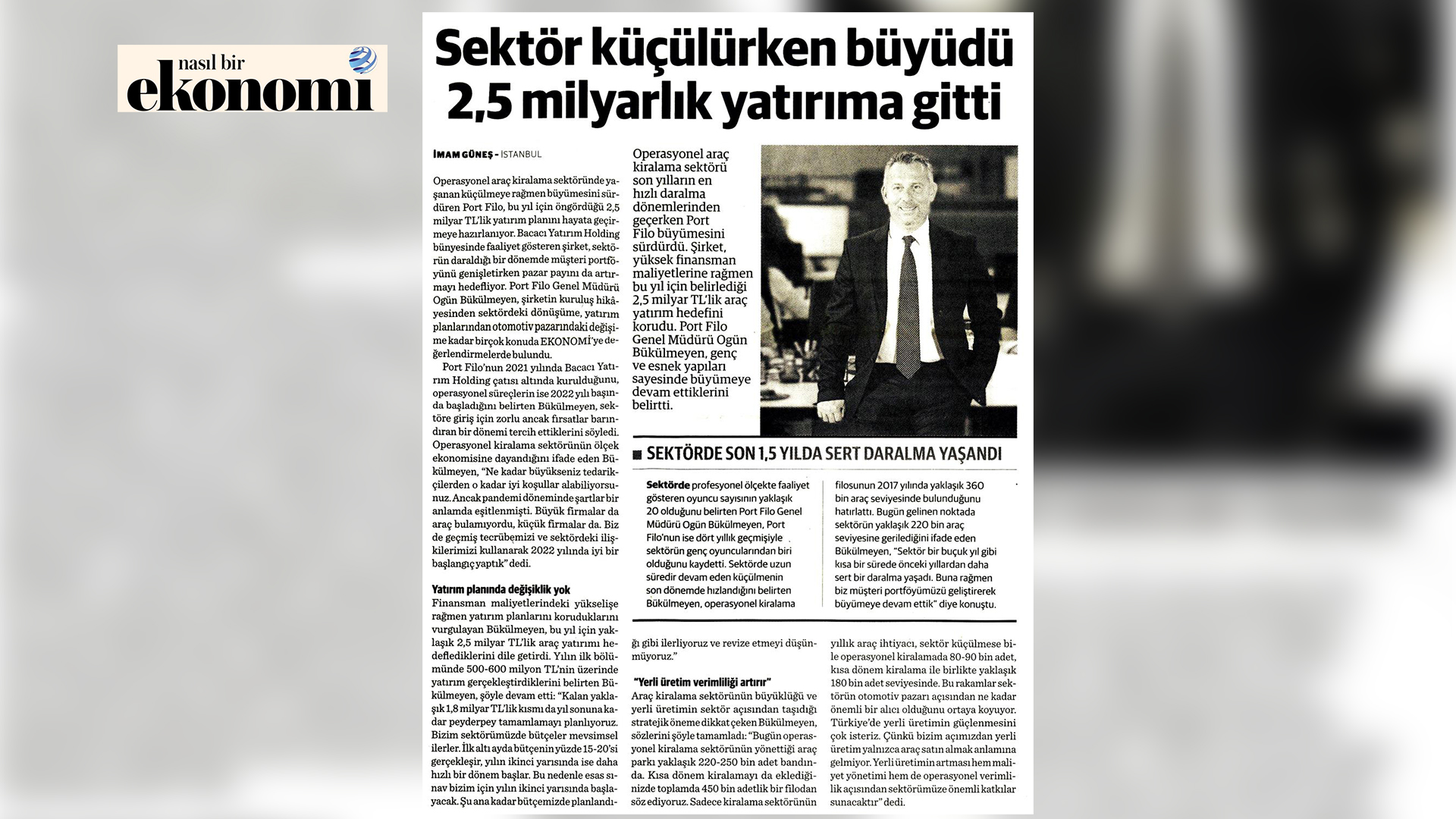 Sektör küçülürken büyüdü 2,5 milyar dolarlık yatırıma gitti