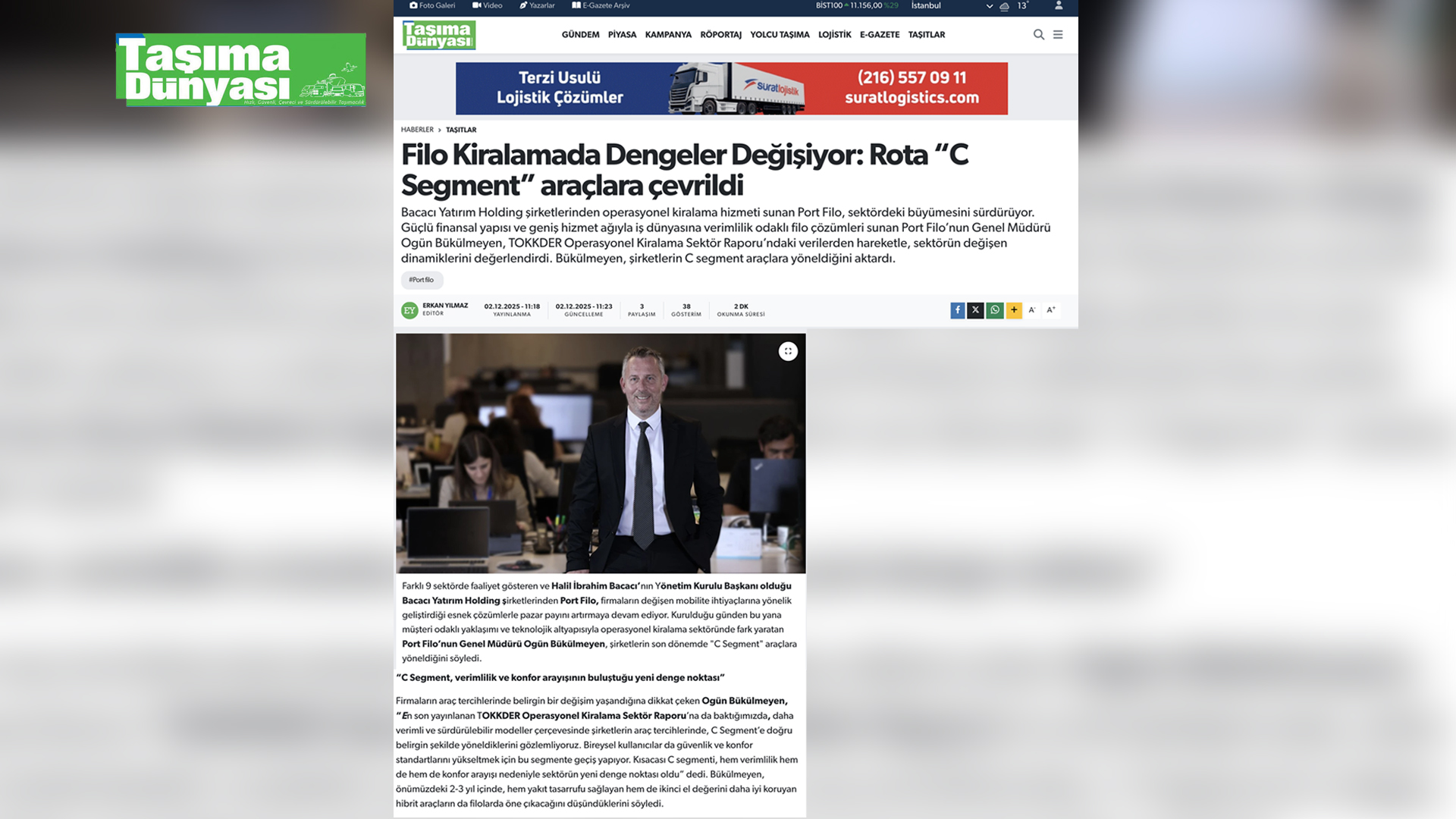 Filo Kiralamada Dengeler Değişiyor: Rota “C Segment” araçlara çevrildi