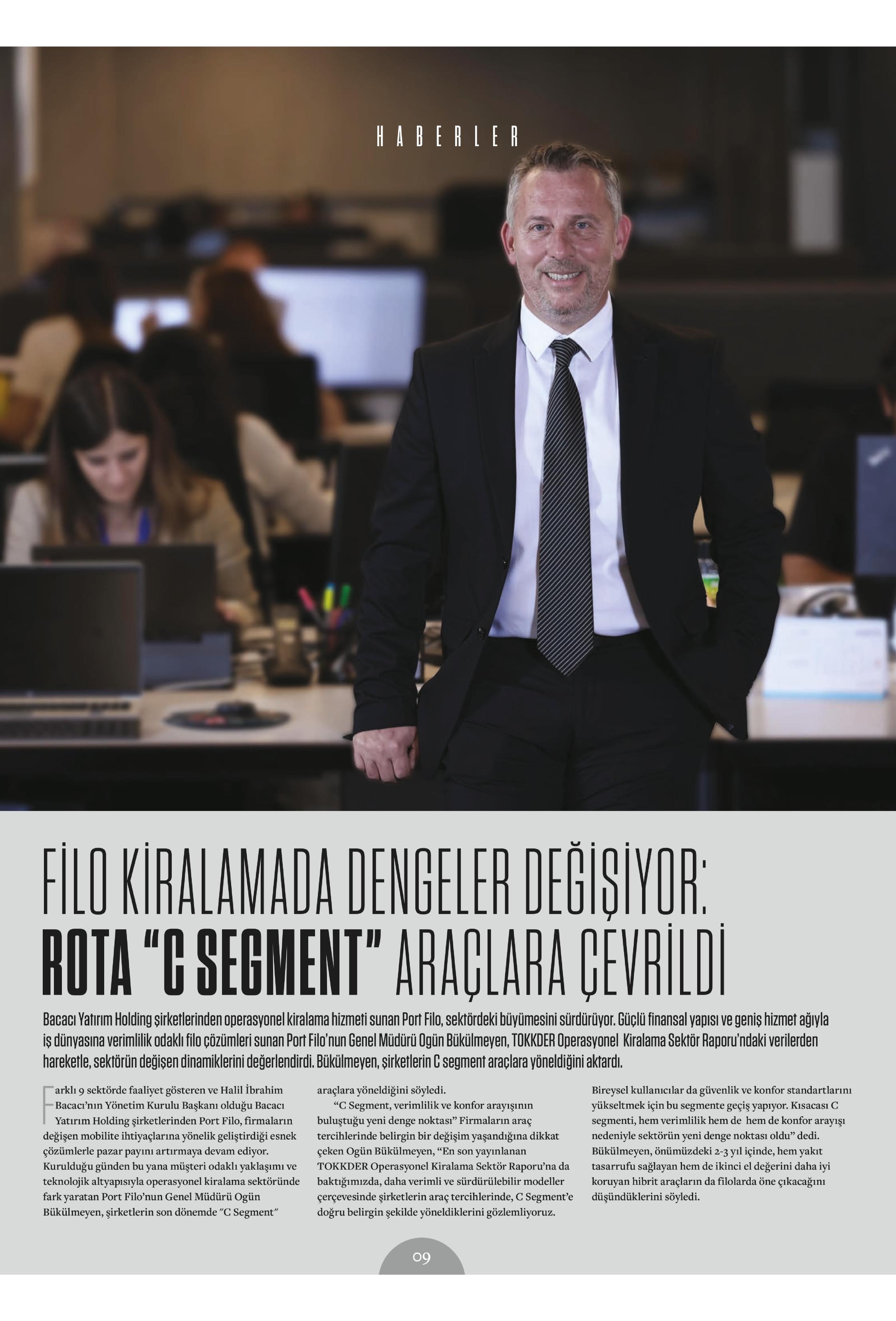 Filo kiralamada dengeler değişiyor: Rota "C Segment" araçlara çevrildi
