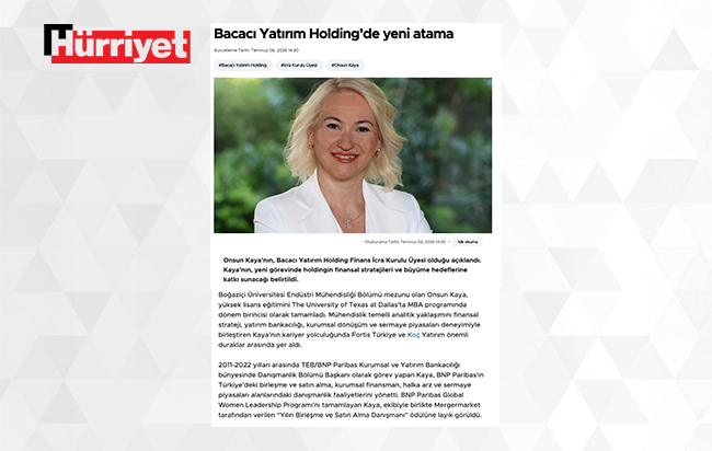 Bacacı Yatırım Holding’de yeni atama