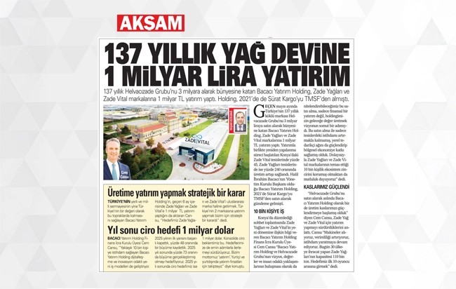 A 1 billion TL investment in a 137-year-old oil company