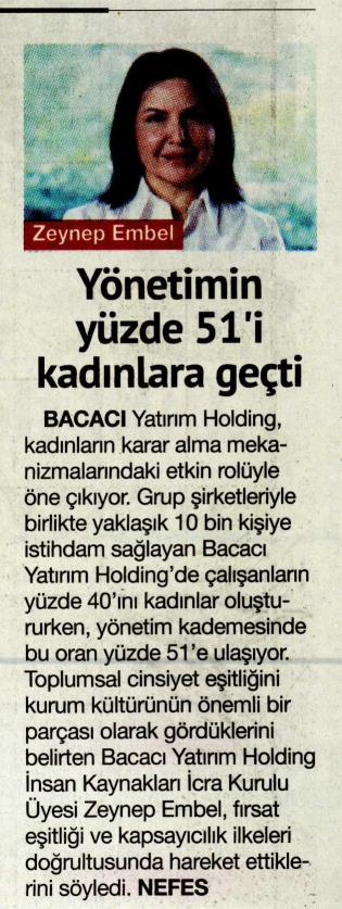 Yönetimin yüzde 51'i kadınlara geçti