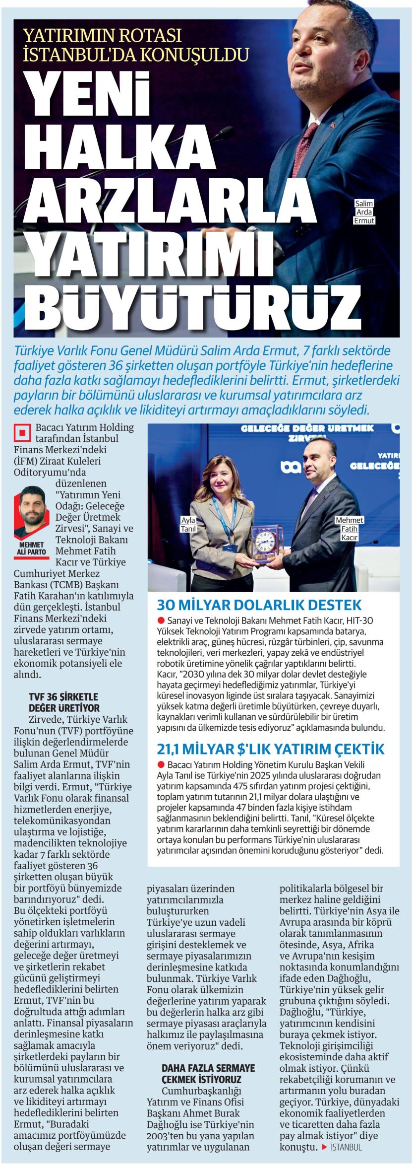 Yatırımın rotası İstanbul'da konuşuldu