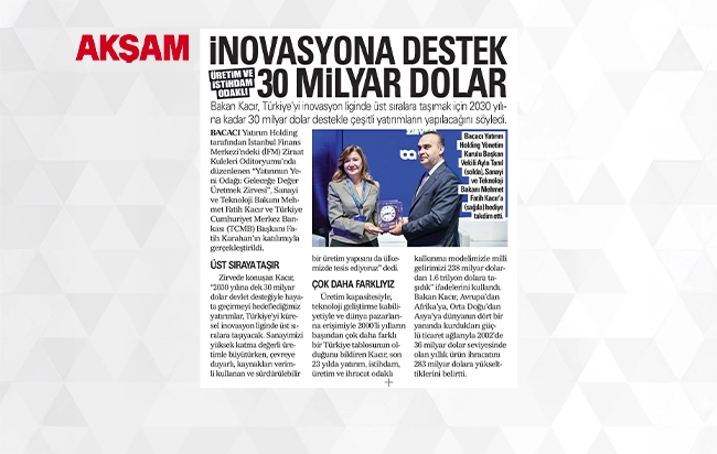 İnovasyona destek 30 milyar dolar
