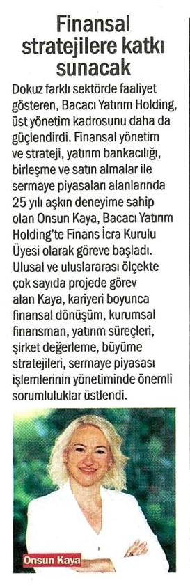 Finansal stratejilere katkı sunacak